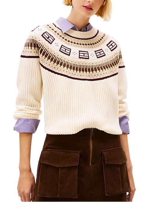 Maglione in lana con motivo Fair Isle Tommy Hilfiger | WW0WW464080F7